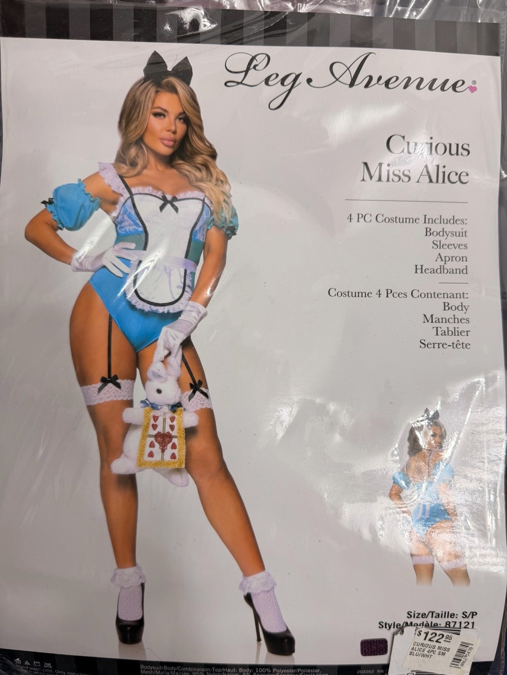 Leg Avenue Blue & White Curious Miss Alice Costume